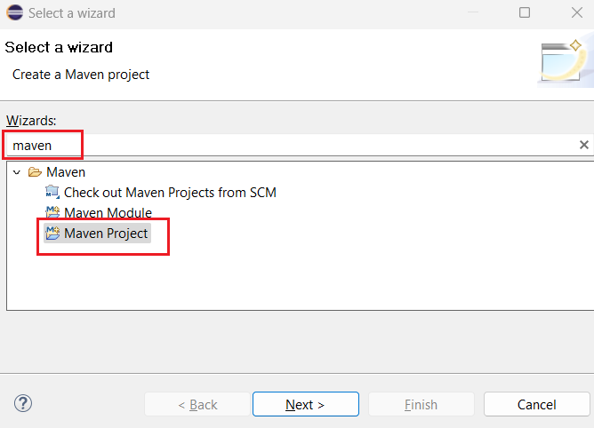 Select Maven Project